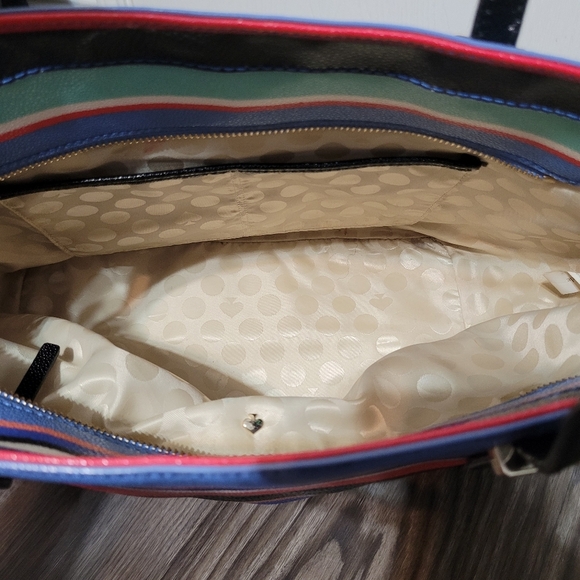 Kate Spade New York Cedar Street Striped Harmony Shoulder Bag Tote Leather - Picture 11 of 13